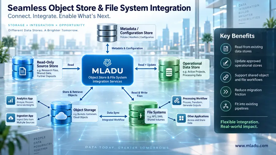 MLADU Object Store and File System Integration