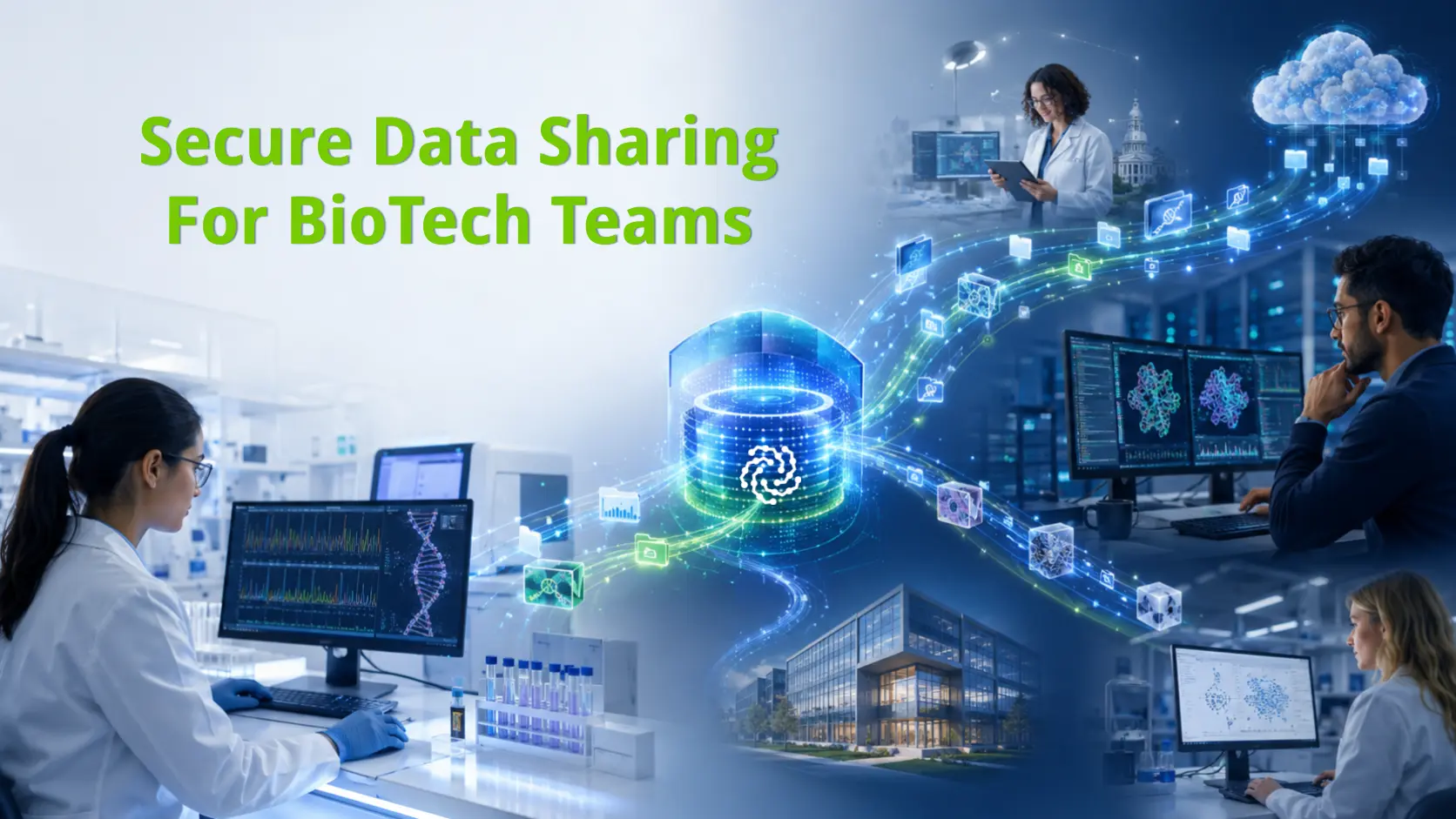 Secure data sharing platform for biotech teams