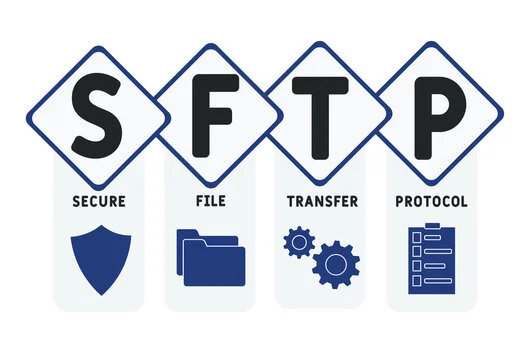 MLADU Secure File Transfer Protocol simple graphic