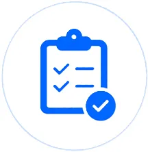MLADU Clipboard & Checkmark Blue Icon