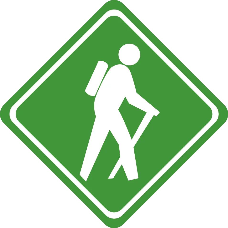 MLADU GoAnywhere hiking traffic sign
